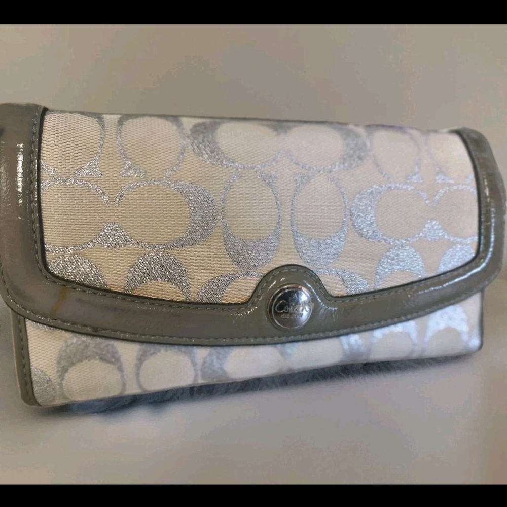 Coach Silver and Gray Women's Clutch